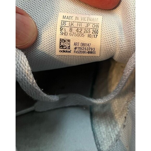 Adidas OrthoLite Courtset Womens Size 9.5 Float Pearl Gray Suede Sneakers - Picture 8 of 8